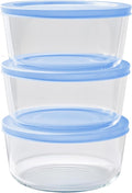 DURA LIVING 6-Piece Glass Food Storage Containers Set (3 Containers + 3 BPA-Free Lids) | 4-Cup, Leakproof | Microwave, Freezer, Oven & Dishwasher Safe | Ideal for Meal Prep & Pantry Organization