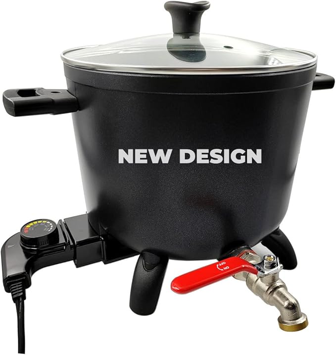 wonnv Electric Wax Melter for Candle Making, 7 Qts (14 Lbs), Soy Wax Melting Pot Kit with Quick Pour Valve