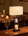 PoKat Lamp Candle Warmer Black, Farmhouse Candle Warmer Lamp with Timer Dimmer, Wax Light Warming Table Lamp for Jar Candles, Bedside Lamp for House Warming Home Decor Living Room, Bulb Included