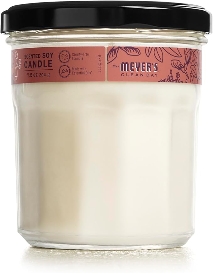 MRS. MEYER'S CLEAN DAY Scented Soy Candle, Large, Fall Leaves Scent, 7.2 oz