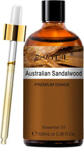 PHATOIL Pure Essential Oil, Pure Oil for Hair Care, Nail Care, Skin Care, Aromatherapy, DIY Candle Soap Making 3.38Fl Oz ( Australian Sandalwood )