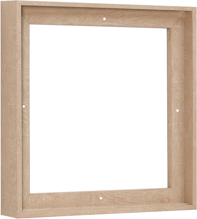 Pixy Canvas Floater Frame 34x34 for 1-1/2 (1.5) inch Deep Canvas Paintings/Canvas Prints/Wood Canvas Panels/Wall Art/Wall Decor/Home Decor/Artwork (Nordic White Oak, 34 x 34 inch, Square)