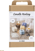 Creative Craft Kit Candle Making, Warm Beige, Cream, Light Blue, Soy Candles, 1 Pack