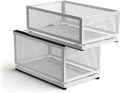 Pull Out Cabinet Organizer, Slide Out Drawers Fixed with Adhesive Nano Film, Pantry Shelves Sliding Drawer Storage Organization for Kitchen (Double Layer 15.7*9.4*14.45inch/40*24*36.7cm)