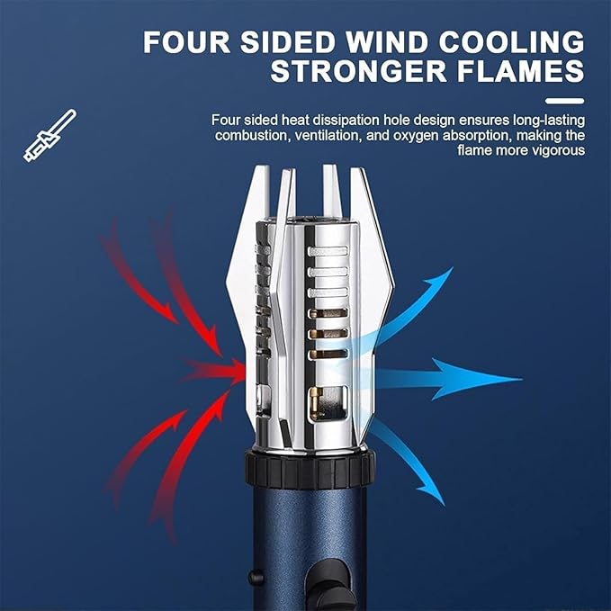Power Electric Torch Lighters - New Adjustable Plasma Lighter with Safety Lock & 360° Inverted Ignition, Outdoor Straight Flame Windproof for Candles Campfires BBQ Baking, Camping, Gift (4Pc-2)