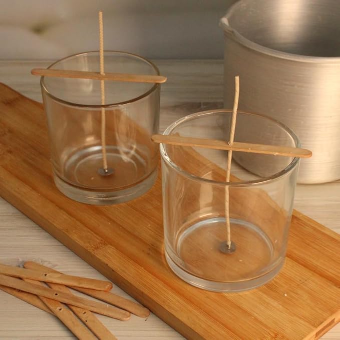 Direct Candle Supply Candle Wicks for Candle Making | 6 inch Stabilo CD-14 Wicks | 100pcs of Cotton Wicks for Candles and Candle Making Supplies, White