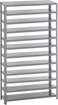 Quantum Storage Systems 1275-000-12 Shelving Unit, 12" D x 36" L x 75" H, Carbon Steel, Galvanized