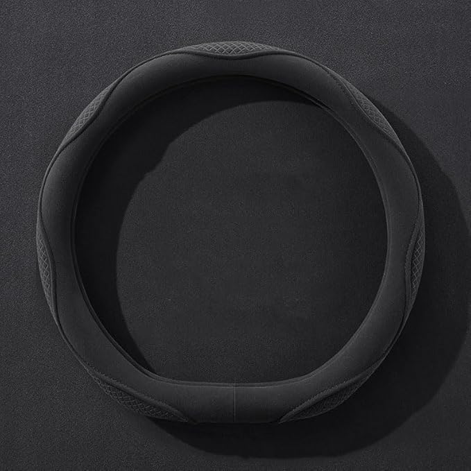 Car Steering Wheel Cover for Sonata SEL 2024, Leather Elastic Steering Wheel Protector Breathable Anti-Slip Steering Wheel Covers, Black-D