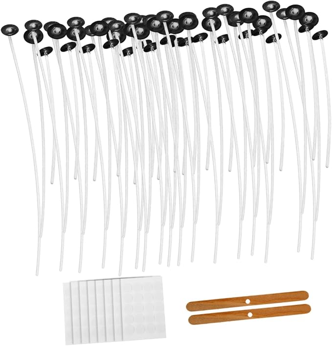 DOITOOL 1set Candle Making Kit of Candle Wick Holders Stickers Wicks for for Home Birthday Parties Creative Craft Tools
