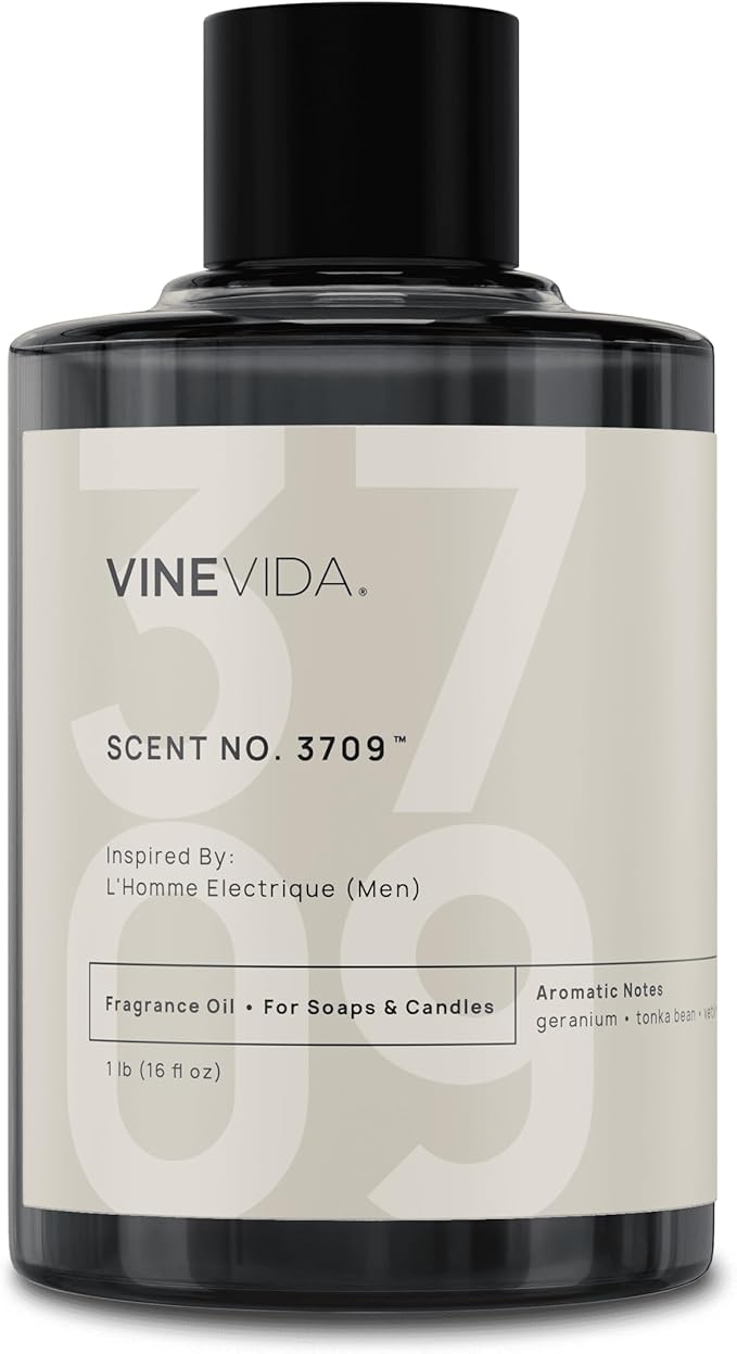 VINEVIDA [16 Oz] Inspired by: L'Homme Electrique (Men); Fragrance Oil for Candle Making and Soap Making - Premium Candle Scents for Soy Candles