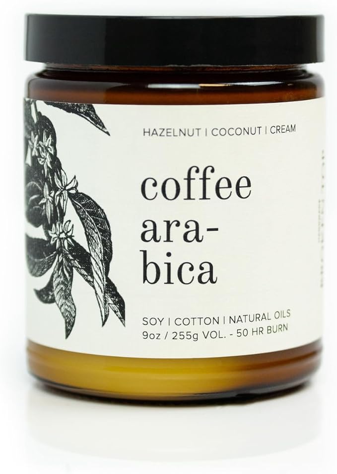 Broken Top - Coffee Arabica | 9 oz. Hazelnut, Coconut & Cream. Pure Soy Wax Candle. 50-Hour Burn Time. Natural Cotton Wick, Vegan, No Parabens, No Phthalates