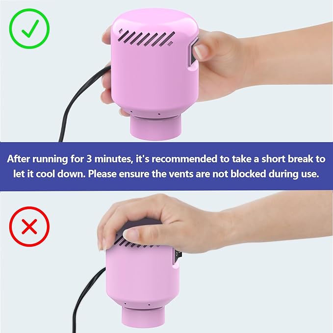 HOTBAG Electric Air Pump for Vacuum Storage Bags, Portable Travel Vacuum Pump Compressing Clothing Vacuum Seal Pump for Various Vacuum Seal Bags Pink(Storage Bag Not Included)