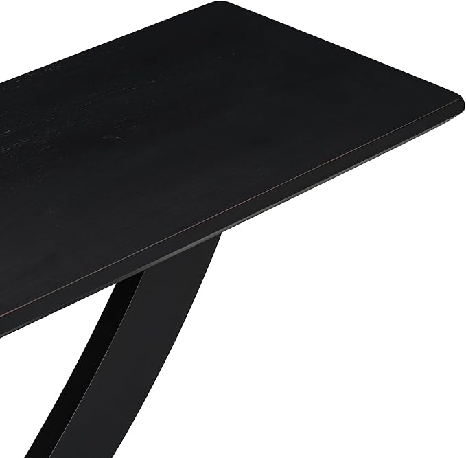 Modern Rustic Wood Console Table 57-Inch Entryway Sofa Table Home Accent Furniture for Living Room Entrance Hallway, Black