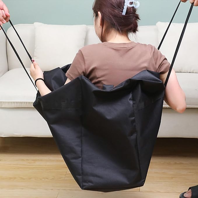 Packing Bags Black Moving 150L Jumbo Waterproof Reusable Heavy Duty Dorm Comforter Oxford Cloth Size Storage Bags (1 Pack)