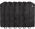 Covermates Keepsakes Garment Bag Set for Closet Storage and Travel – Breathable Suit and Dress Bags with ID Window and Carrying Handles – Heavy-Duty Hanging Wardrobe Protection Set, Black