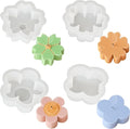 4 Pack Candle Molds for Candle Making, Moldes para Velas, Flower Molds Silicone Candle Molds for DIY Scented Candle, Soy Wax, Cake, Soap, Resin Casting Craft Making