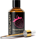 MAYJAM 100ML/3.38FL.OZ Strawberry Fragrance Oils with Glass Dropper, Essential Oils for Diffusers for Home, Long Lasting Scented Oils for Diffusers Soap Candle Making