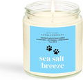 Sea Salt Breeze | Pet Friendly Candle | Soy-Free Coconut Apricot Wax | Clean Burning | Non-Toxic | Veterinarian Approved | Pet Odor Eliminator | Air Freshening Scented Candle | 9 oz
