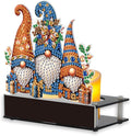 TDFERAN Diamond Painting Taper Candle Holders Christmas 12x11cm Candlestick Holders Centerpieces Candlestick Holders Candle Stick Holders for Home Decoration Party Housewarming Gifts Christmas Gnome