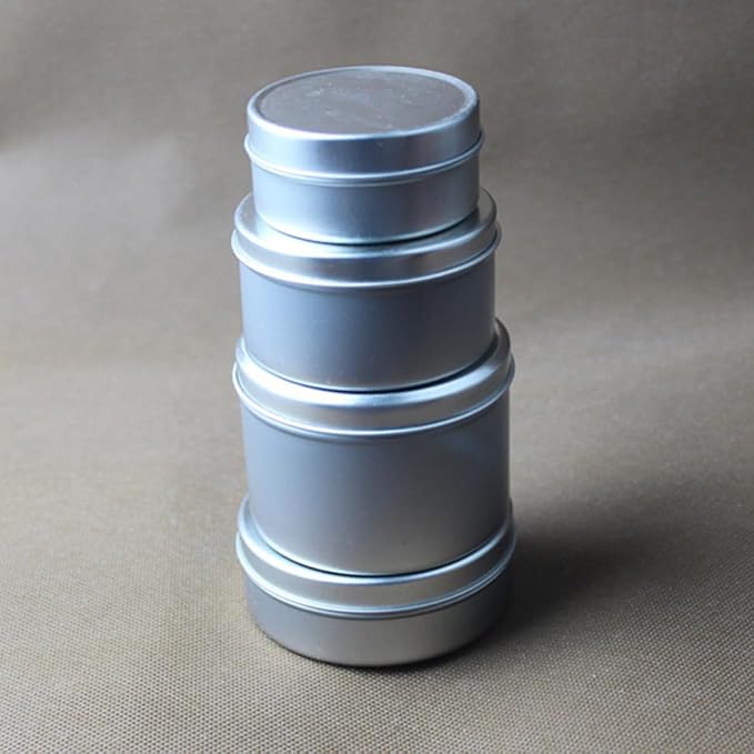 IWOWHERO 4 Pcs DIY Handmade Candle Making Tin Box Set for Scented Candles Travel-Size Iron Containers Lids for Home Practice and Wedding Favors