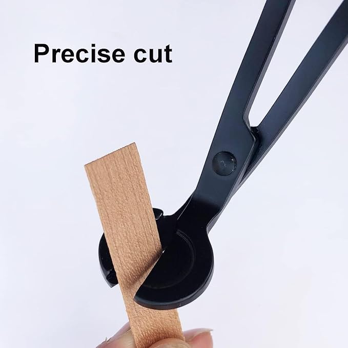 Wooden Candle Wicks with Wick Trimmer Cutter Crackling Candle Wicks kit 5.1 X 0.5 Inch Natural Candle Wood Wicks with Stand Candle Cores for DIY Candle Making Craft