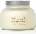 Volcano Vanilla Candle 19oz:- with a Crackling Wooden Wick in Large 4" x 5" Large Elegant White Glass Jar in a Presentation Gift Box and Protective Shipping Box