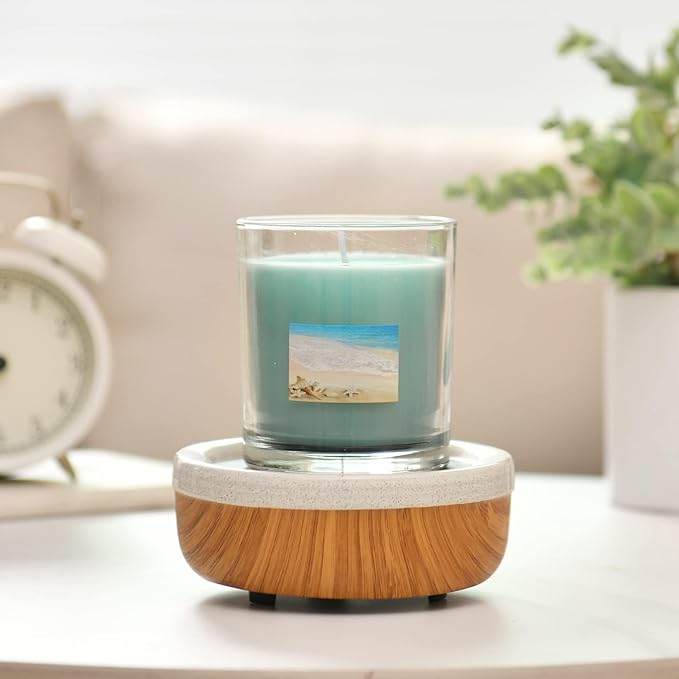 mocosa Ceramic Wax Melt Warmer 3-in-1 Candle Warmer Electric Wax Warmer for Scented Wax Burner for Home,Office, for Mom Women(Reddish Brown)