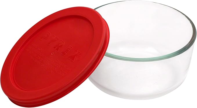 Pyrex Simply Store 2-Cup Single Glass Food Storage Container with Plastic Lid