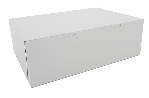 Southern Champion Tray 1027 Premium Clay Coated Kraft Paperboard White Non-Window Sheet Cake and Utility Box, 15" Length x 11" Width x 5" Height (Case of 100)