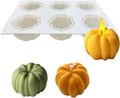 Konrisa Pumpkin Candle Molds, 6 Cavity 3D Bubble Silicone Molds for Candles Making, Soap Making Molds, Halloween Decoraiton