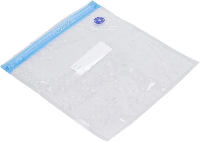 6-Pack Vacuum Storage Bags, 8.7x8.3in Reusable Space Saver Bags Transparent PE + PA Vacuum Sealer with Good Seal for Wardrobe Organization & Refrigerator Food Storage (A:22 * 21cm)