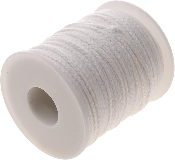 Candle Wicks 100% Natural Cotton, Roll 200 Feet Twine String Spools Braid Candle Non-Smoke Candles Wicks for Candle Making Accessories DIY(1 Roll 200Feet Cotton Wire) Mother' Day+Easter Decor or Gifts