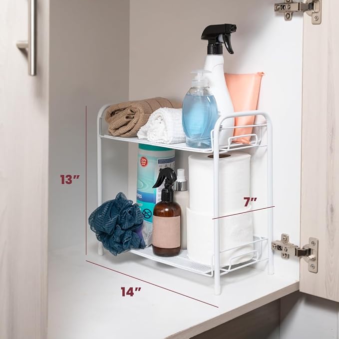 ANGORA BRANDS Under Sink Organizers - Under Sink Organizers and Storage - Multi-Purpose and Storage - 2-tier Kitchen Sink Organizer - Under Sink Organizer by Roppa
