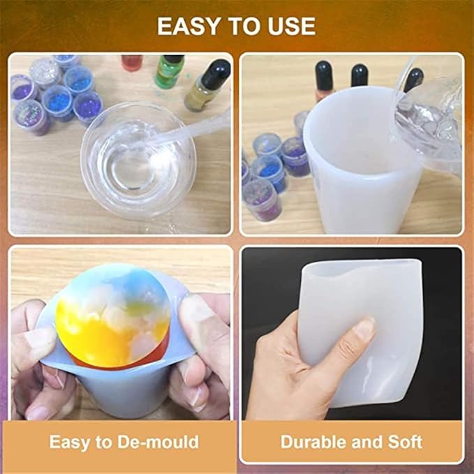 2 Sizes Cylinder Candle Molds for Candle Making Silicone Candle Molds Pillar Candles Resin Mould Epoxy Resin Casting Molds for DIY Aromatherapy Candles, Wax, Soaps, Polymer Clay