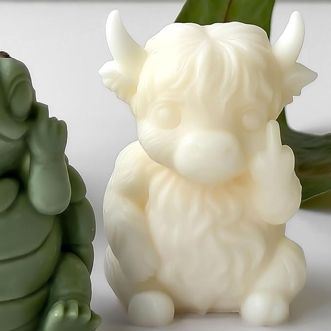 Cow Cylinder Candle & Resin Mold - Resin Casting Silicone Molds for Home Decor & Candle Making Wave Spiral Mold