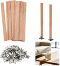 100-Pack Crackling Wooden Candle Wicks — Natural Thick & Smokeless, 0.75 x 5.12 Inch, with Metal Wick Clips and Holder Bases