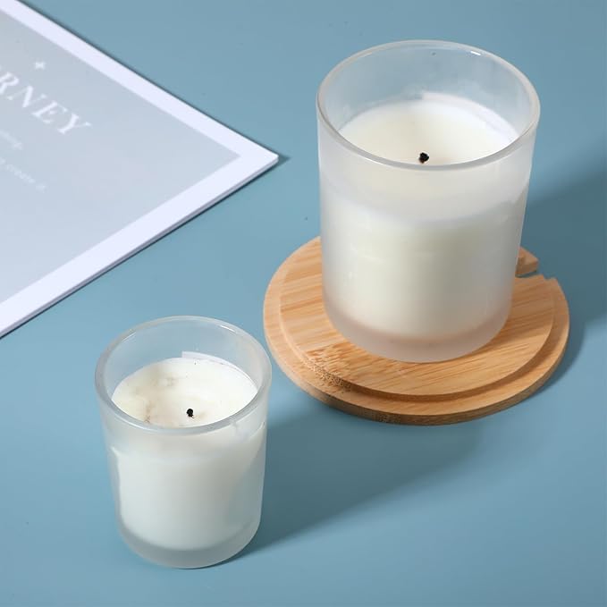 Candle Wicks for Candle Making - 100 Pcs Candles Wicks with 100 Pcs Wick Stickers and 10 Candles Wick Holders, Perfect for Soy Wax, Beeswax, and More