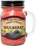 Our Own Candle Company, Mulberry Scented Mason Jar Candle, 100 Hour Burn Time, 13 Ounces