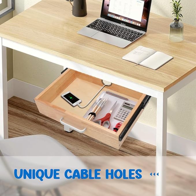 Under Desk Drawer Storage Organizer - Wooden Mounted Sliding Pull-out Drawer, Hidden Desktop Organizer for Office