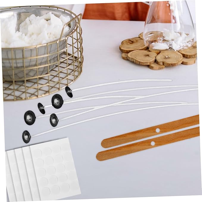 jojofuny 1set Candle Making Kit Complete Candle Craft Tools Wicks Holders Stickers for Crafting and Birthday Party Decorations