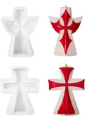 Cross Candle Silicone Molds Resin Casting Mould for DIY Religious Candle Making Polymer Clay Craft Plaster