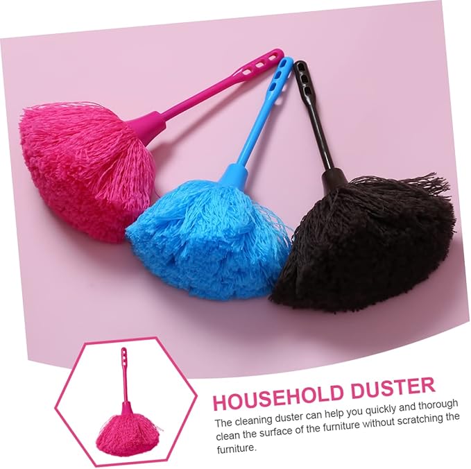 2pcs Handheld Duster Handle Reusable Cleaning Tool for Home Car Furniture and Electronics for Cobwebs Blinds and Narrow Spaces Easy Storage Design