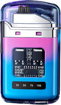 Advanced Plasma Arc Lighter with Smart LED Display Windproof Rechargeable Ultimate Tech Gift for Men（Powder Blue）