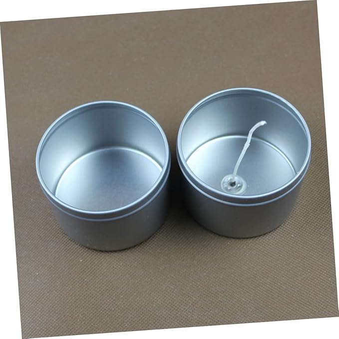 IWOWHERO 4pcs DIY Scented Candle Kit Tin Boxes for Homemade Candle Making Wedding Favor Boxes Candy Storage Craft Supplies