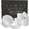 True Candle Pure White Tins - 24x 4 oz Candle Containers