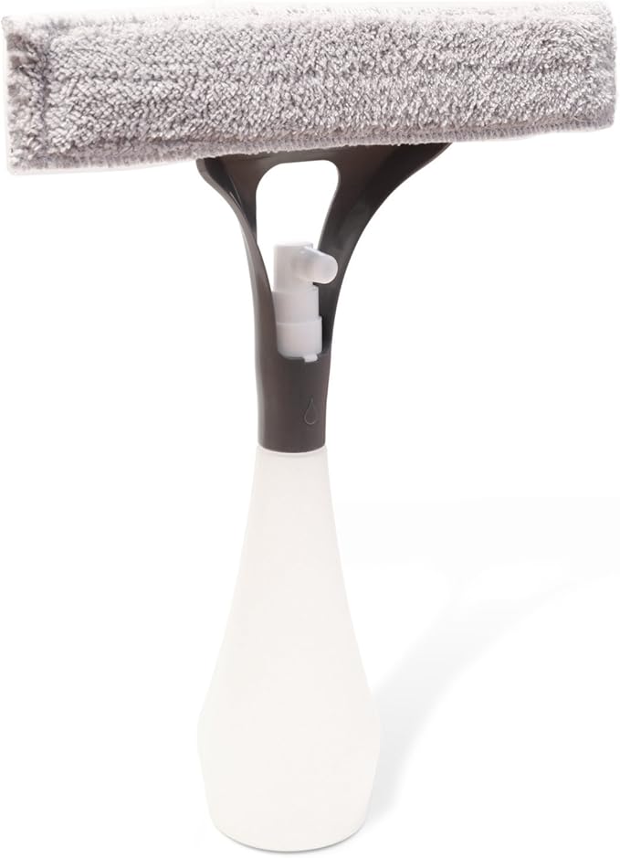 Squeegee with Built in Spray Bottle and Micro-Fiber Cloth