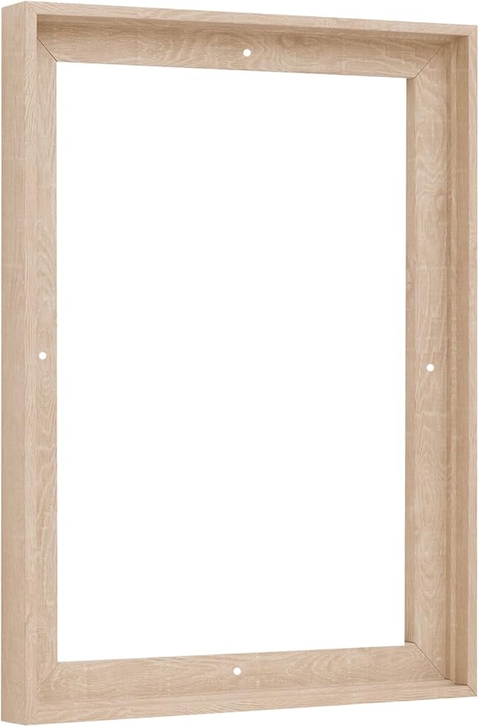 Pixy Canvas Floater Frame 18x24 for 0.75 inch Deep Canvas Paintings/Canvas Prints/Wood Canvas Panels/Wall Art/Wall Decor/Home Decor/Artwork, (Nordic White Oak, 18 x 24 inch, Portrait)