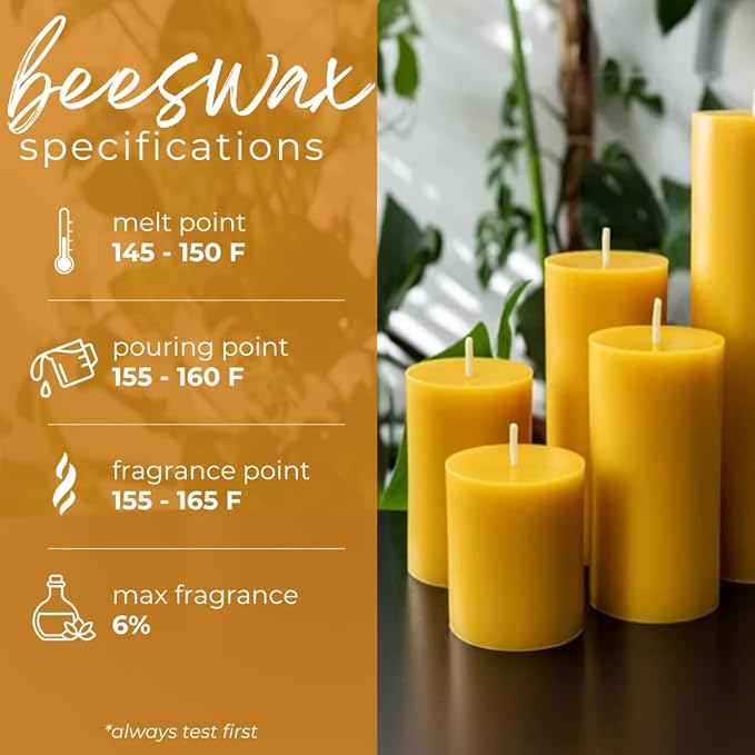 Direct Candle Supply 5lb Yellow Beeswax Pellets, Candle Wax, Bees Wax, Beeswax Pellets Candle Wax for Candle Making, Organic Beeswax, Bees Wax Pellets Melts, 100% Natural Beeswax for Candle Making