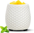 Dialan's Wax Melt Warmer Ceramic Wax Melt Burner for Scented Cubes Electric Oil Burner Melter with Silicone Dish Fragrance Warmer for Home Office Bedroom Gift & Decor (Honeycomb)