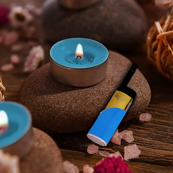 Kasher EZ Reach Candle Lighter with Candle Tool - Extended Wand - Ideal for Lighting Scented Candle Jar, Camping, Outdoor, and BBQ - Pack of 2 (Gold)